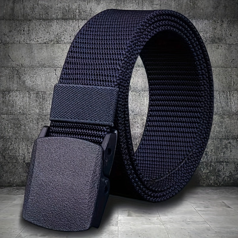 Nylon belt men's women's hypoallergenic belt non-metallic belt buckle military training smooth buckle nylon belt over security pants belt youth student korean casual outdoor tide