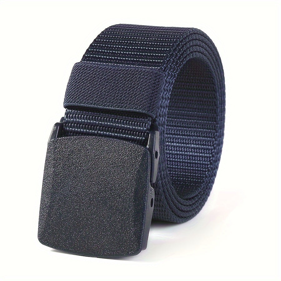 Nylon belt men's women's hypoallergenic belt non-metallic belt buckle military training smooth buckle nylon belt over security pants belt youth student korean casual outdoor tide