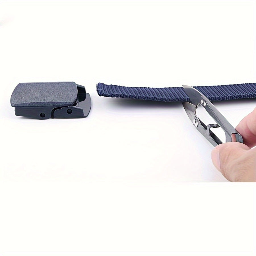 Nylon belt men's women's hypoallergenic belt non-metallic belt buckle military training smooth buckle nylon belt over security pants belt youth student korean casual outdoor tide