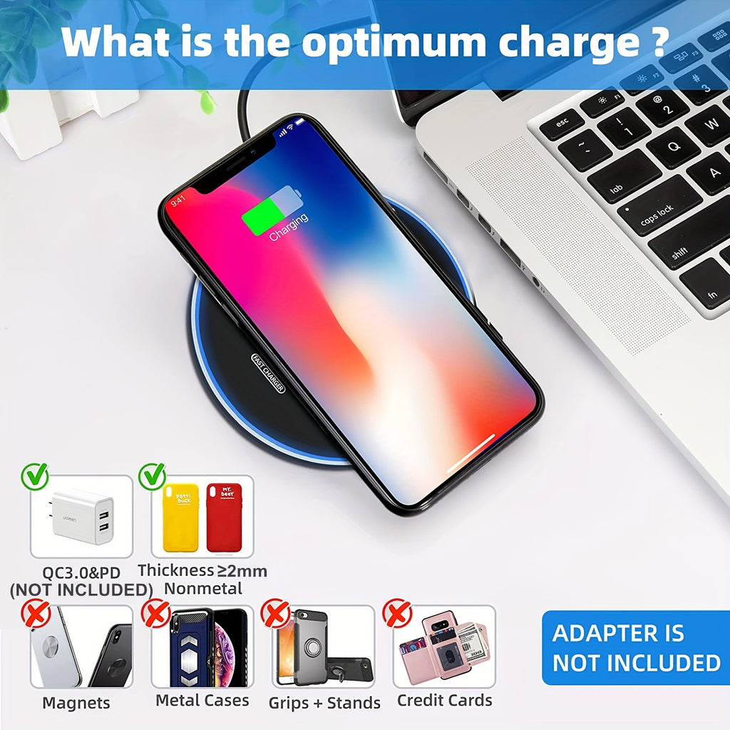 Wireless Charger For IPhone 15 14 13 12 Pro Max Mini 11 XS XR X 8 Plus For Airpods 3 15W Fast Wireless Charging Pad For Samsung Galaxy S24/S23/S23 Ultra/S22/S22+/S22 Ultra/S21/S21+/S21 Utral/S20/S20+/S10/S10+/S9/S9+/S8/S8+, N