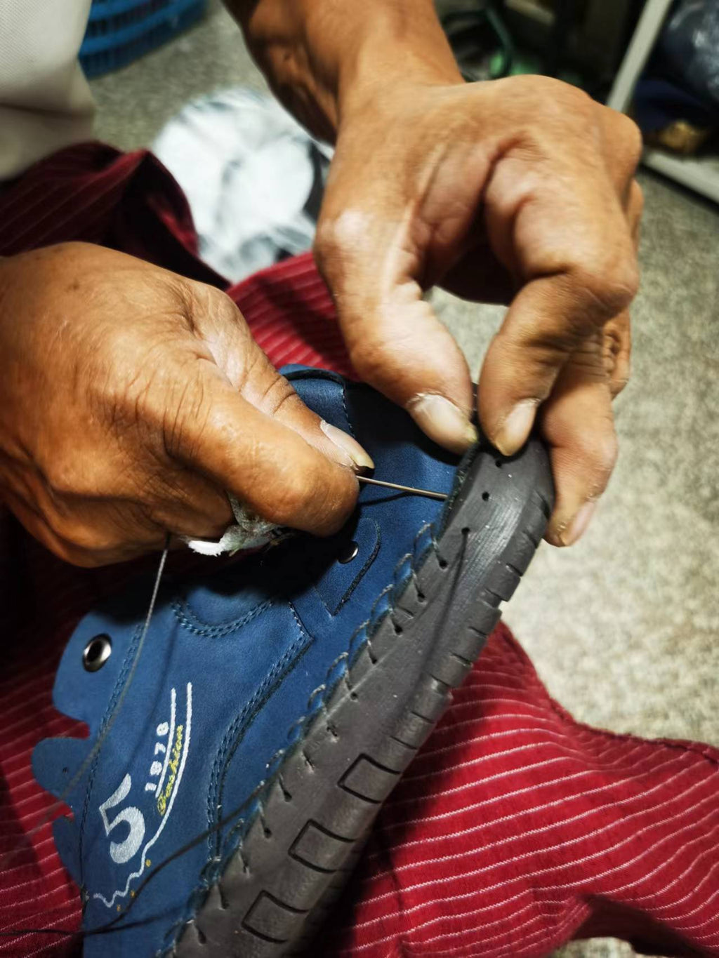 Men's Handmade Stitching Casual Shoes Flats Outdoor Walking Sneakers