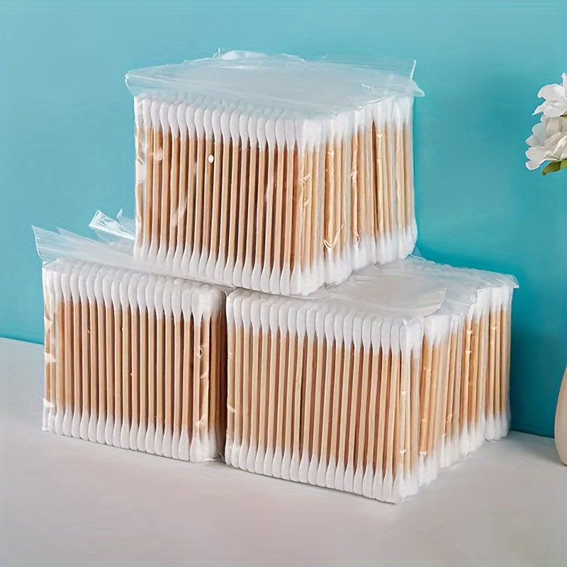 400/100 Count Double-Tipped Cotton Swabs - Unscented, Hypoallergenic Ear & Makeup Cleaner, Multipurpose & Disposable Cotton Swabs For Personal Care