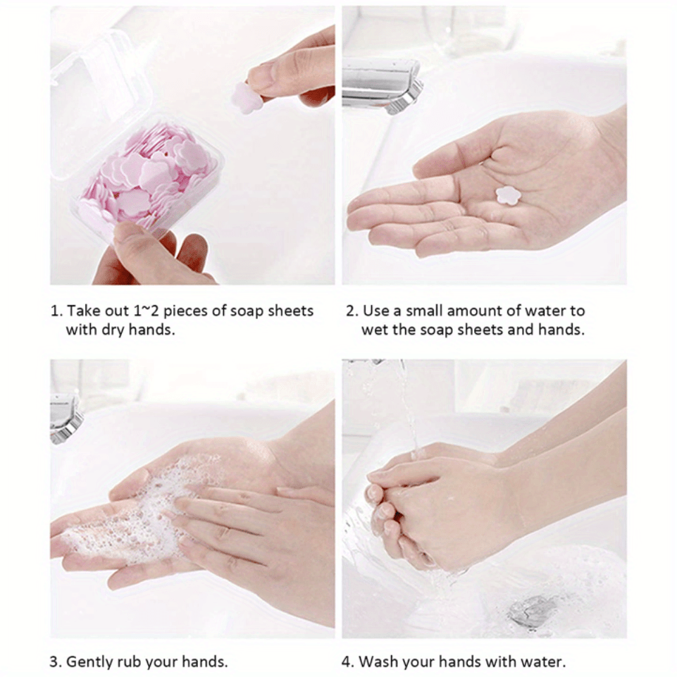 200pcs Portable Hand Washing Soap Sheets - Convenient and Hygienic Solution for Outdoor Activities and Travel