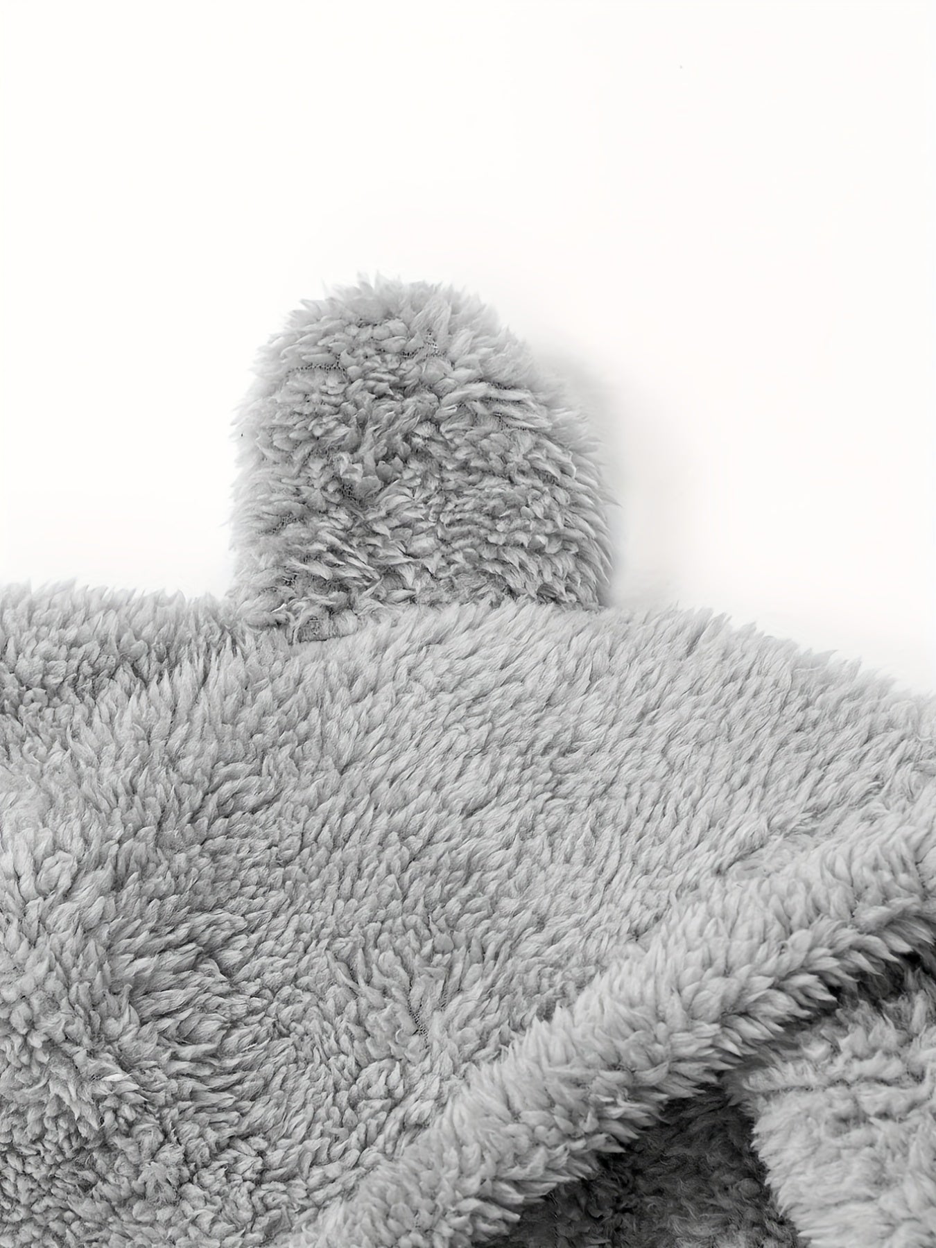 Fuzzy Hooded Pajama Jumpsuit For Music Festival, Comfy & Cute Long Sleeve Zipper Pajamas, Women's Lingerie & Sleepwear