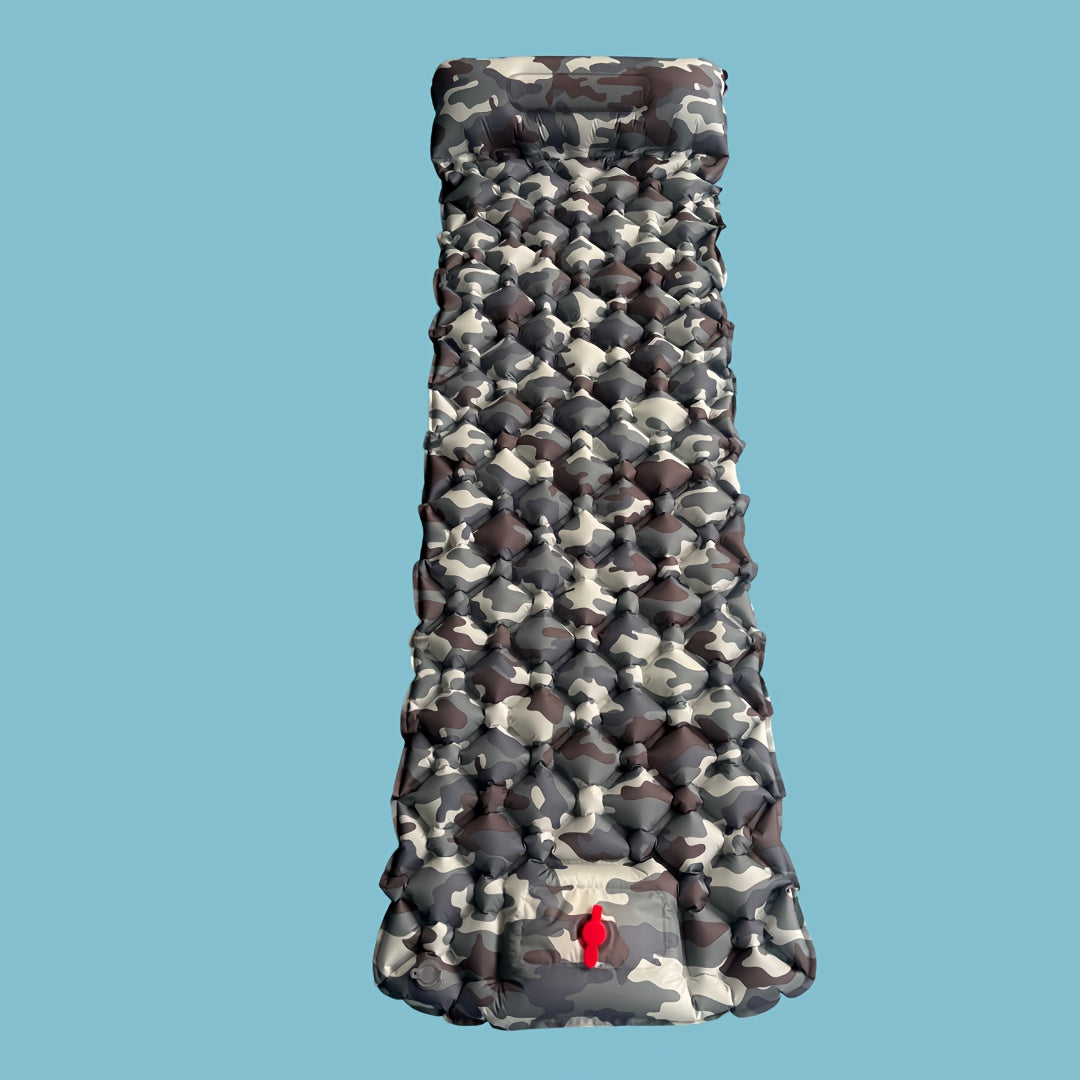 WESTTUNE Ultralight Air Cushion Sleeping Pad - Rectangular, Nylon, Foldable Camping Mattress with Built-in Air Pump, Ideal for Hiking and Outdoor Adventures, Camping Gear | Foldable Sleeping Pad | Durable Sleeping Pad