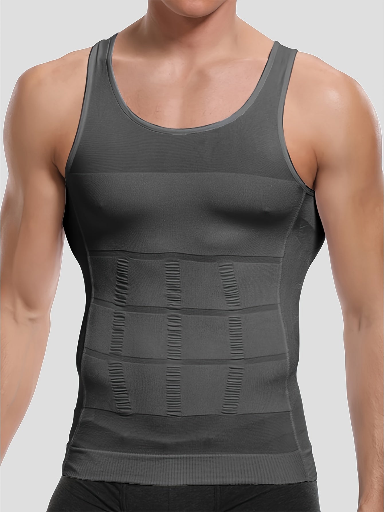 Men's Compression Body Shaper Tank Top, Slimming Vest