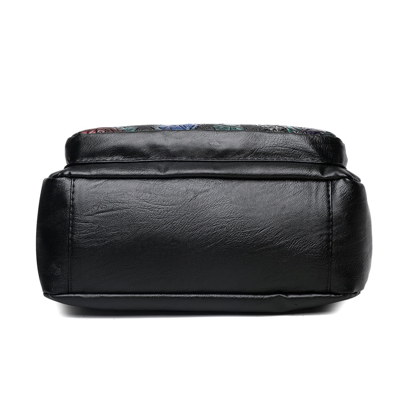 Flower Pattern Crossbody Bag, Fashion Zipper Shoulder Bag, Casual Purse For Women