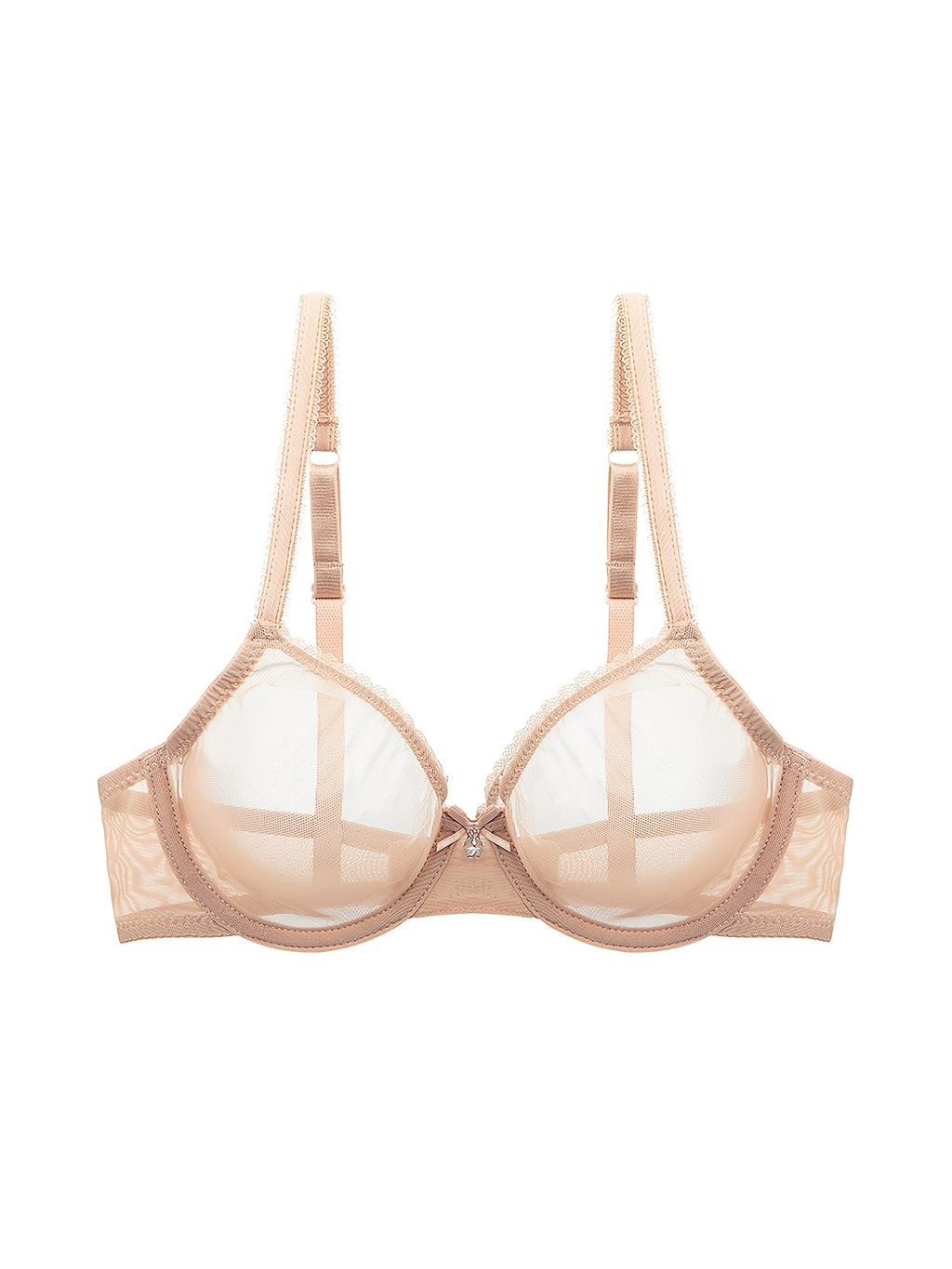 Transparent Mesh Thin Unlined Bra, Breathable Sheer No Pad Knitted Fabric Everyday Intimates Bra, Women's Lingerie & Underwear