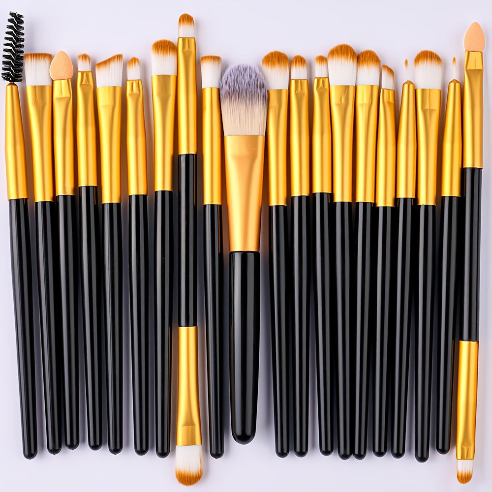 20/34pcs Makeup Brush Set and 8pcs Mini Makeup Brush Professional Soft Synthetic Powder Foundation Eyeshadow Makeup Brush Cosmetics Suitable for Beginners