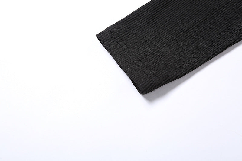 Solid Asymmetric One Shoulder Ribbed Knit Long Sleeve Bodysuit, Sexy Fall Winter One Piece Bodysuits, Women's Clothing