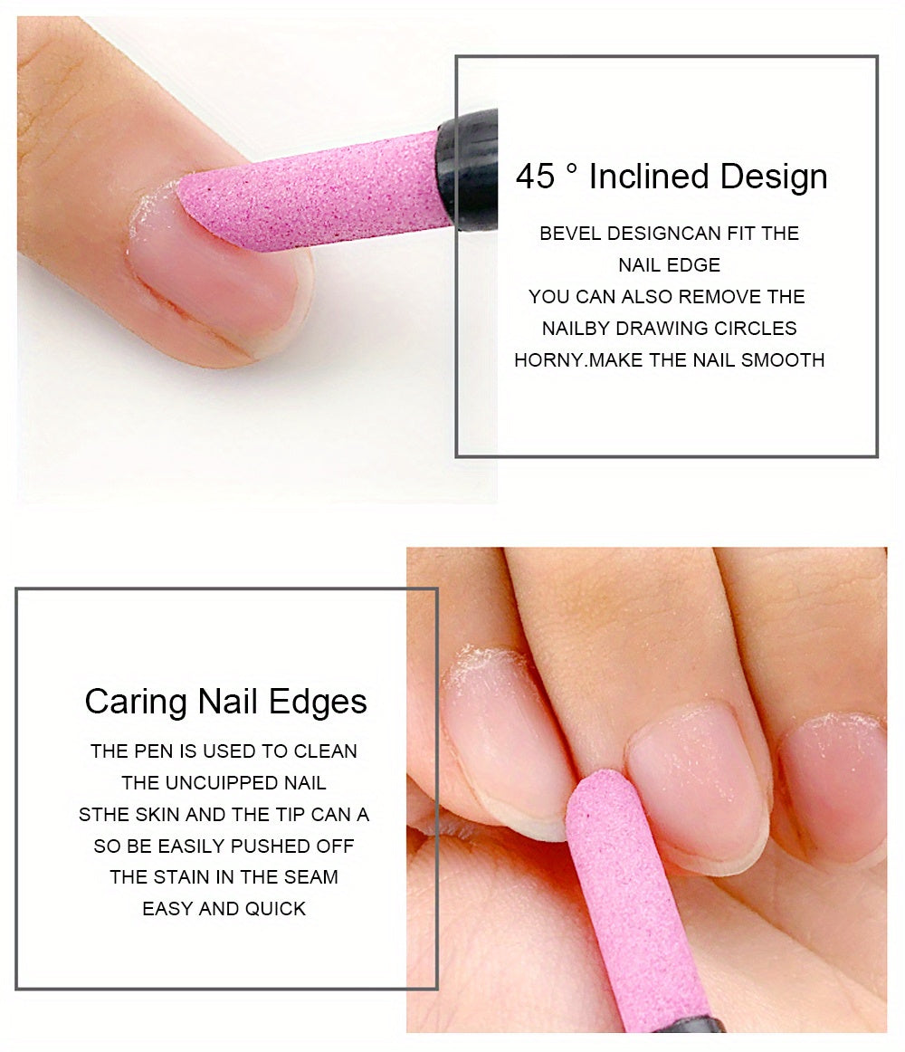 Lightweight Stone Sanding Nail File Tools - Perfect for Manicure and Cuticle Care - Removes Dead Skin and Cuticles - Portable and Handy Use